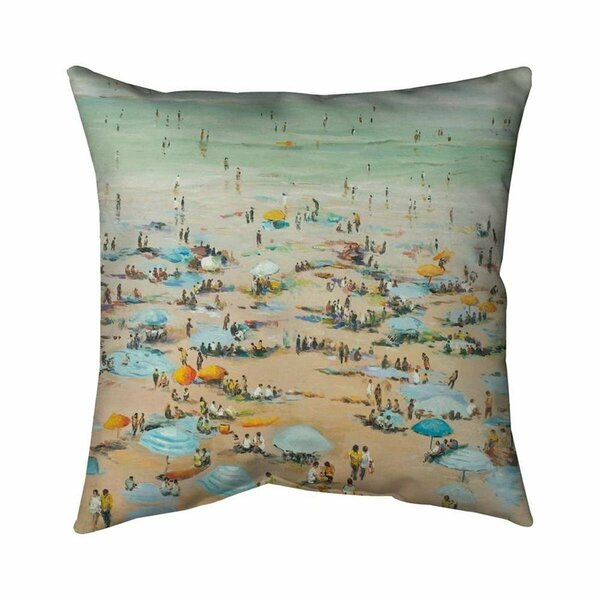 Fondo 20 x 20 in. People At The Beach-Double Sided Print Indoor Pillow FO2775553